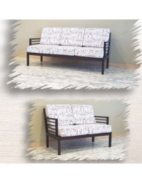 Divano 3 - 2 posti e  poltrona TOKIO wenge'