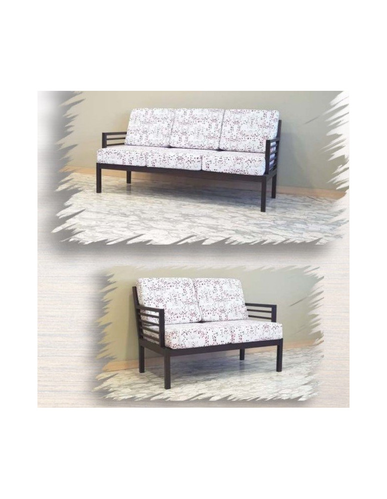 Divano 3 - 2 posti e  poltrona TOKIO wenge'