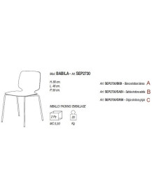 Sedia moderna BABILA