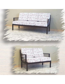 Divano 3 - 2 posti e  poltrona TOKIO wenge'