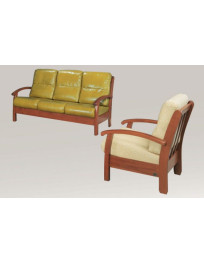 Divano NEAPOLIS massello anticato  3 posti - poltrona