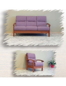 Divano NEAPOLIS massello anticato  3 posti - poltrona