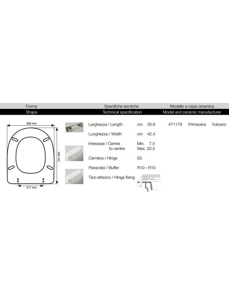 Copriwater x modelli  VULCANO
