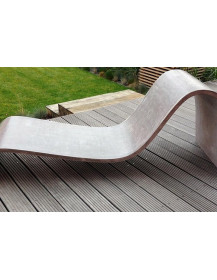 Lettino da giardino ZEPHYR in calcestruzzo alleggerito