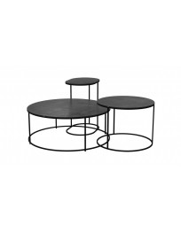 Set tavolini AIRWOOD in cemento alleggerito