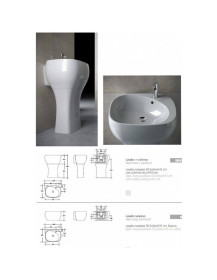 Wc Rimless + Sedile + Bidet  DIVA   h.42 cm.