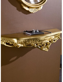 Set BAROCCO mensola + specchio   foglia d'oro