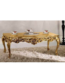 Tavolino da salotto Barocco foglia oro