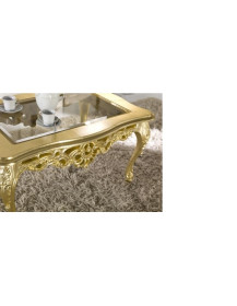 Tavolino da salotto Barocco foglia oro