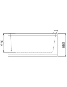 Vasca idro cm. 185 x 120 x 66 SOPHIA