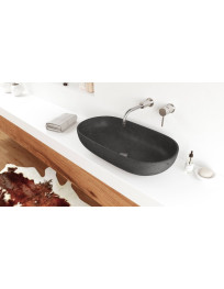 Lavabo appoggio OVAL cemento alleggerito