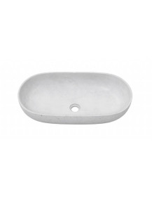 Lavabo appoggio OVAL cemento alleggerito