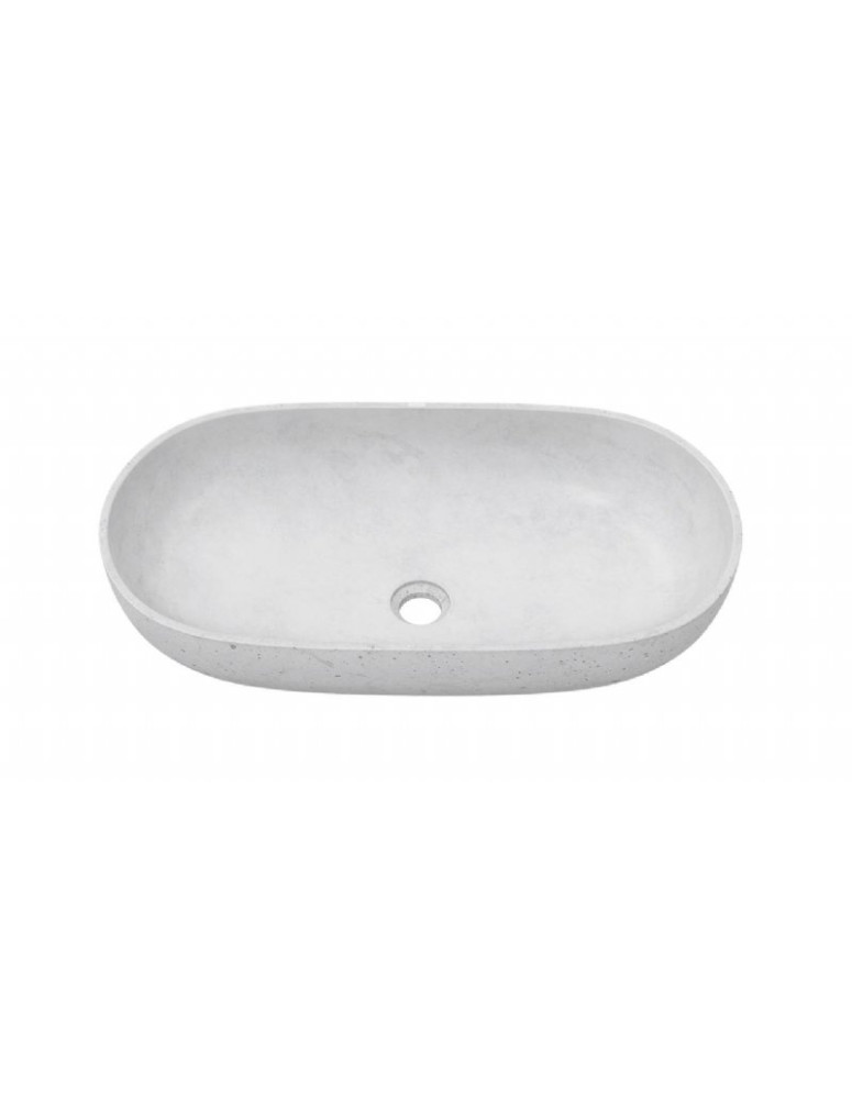 Lavabo appoggio OVAL cemento alleggerito
