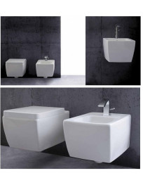 Wc + Sedile +  Bidet SIMPLY sospesi