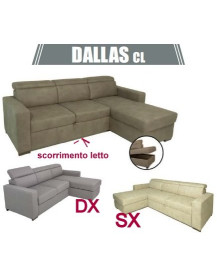 Divano-letto angolare DALLAS + Chaise longue reversibile