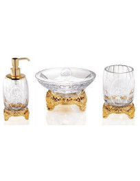 Set cristallo / oro 24k ROSE