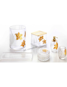 Set cristallo  / oro 24 K.  ZIRCONE