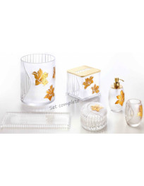 Set cristallo  / oro 24 K.  ZIRCONE