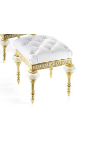 Sgabelli - Pouff  Ecopelle - Ottone