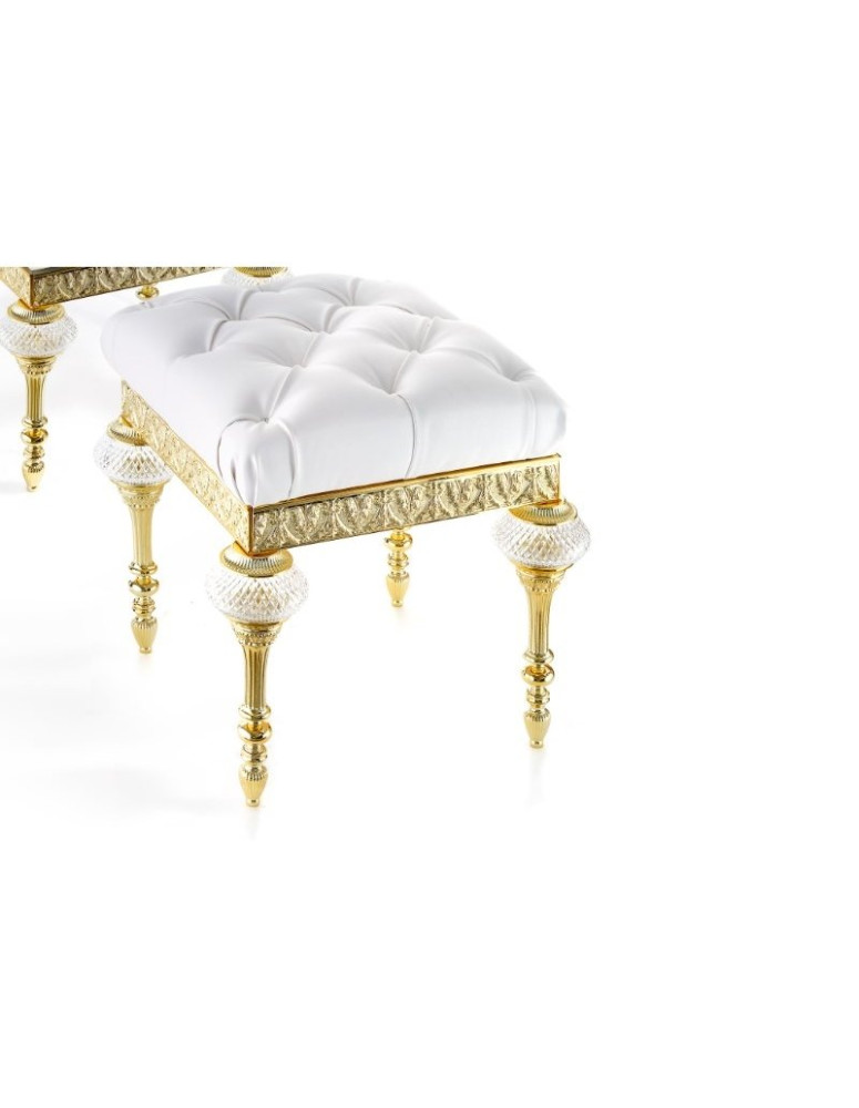 Sgabelli - Pouff  Ecopelle - Ottone