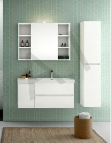 Mobile LINE sospeso cm. 100 + specchio contenitore c/ Led