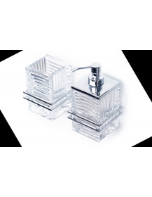 Set lavabo / doccia  a muro LAPIS cristallo