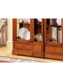 Cristalliera VERONA in ciliegio H. 200,7 x L. 129,9 x P. 40,8  cm.