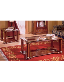 Tavolino da salotto EVELYN  noce intarsiato