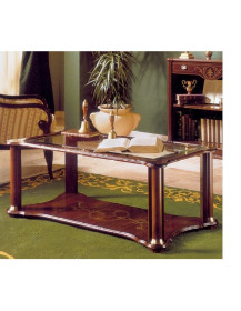 Tavolino da salotto EVELYN  noce intarsiato