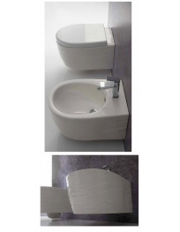 Wc+Bidet + sedile WAVE sospesi