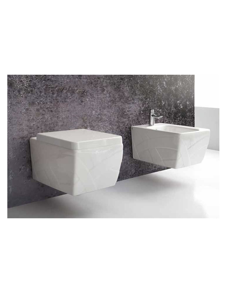 Wc + Bidet + sedile CHANCE sospesi