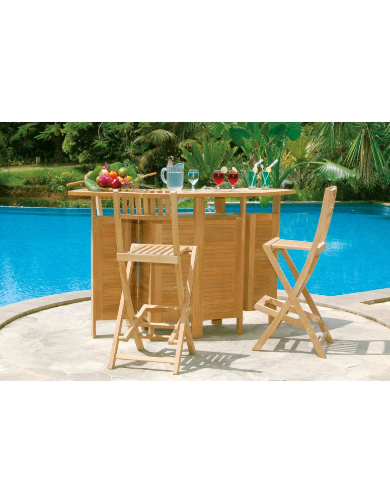 Mobile bar ripiegabile Teak
