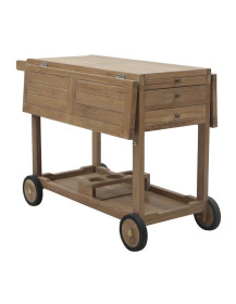Carrello portavivande con cassetti in Teak