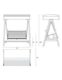Dondolo completo in teak