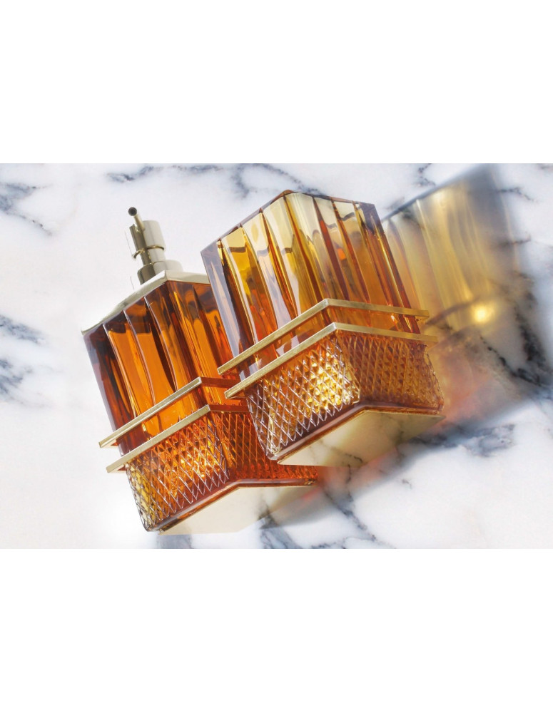 Set a parete ANDALUSIA cristallo molato ambra