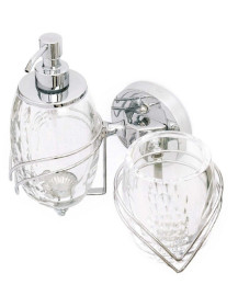 Set parete TURCHESE cristallo molato trasparente