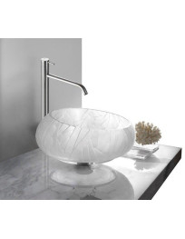 Lavabo appoggio BAMBOO cristallo molato