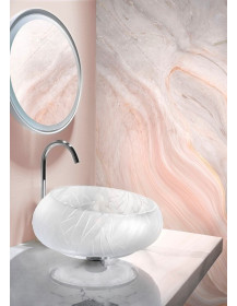 Lavabo appoggio BAMBOO cristallo molato