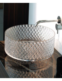 Lavabo appoggio in cristallo ROMBO