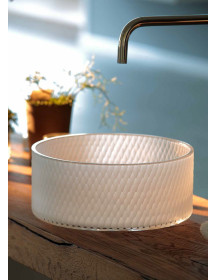 Lavabo appoggio in cristallo ROMBO