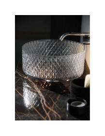 Lavabo appoggio RUBIS cristallo molato