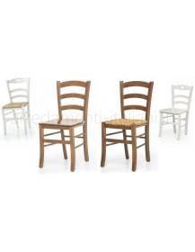 Sedia rustica noce / bianca