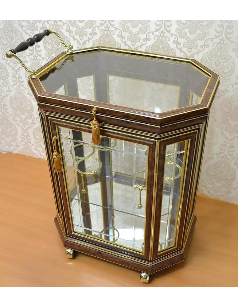 Carrellino bar in radica