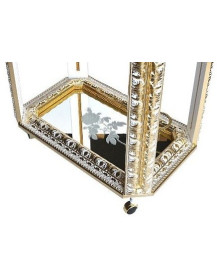 Carrello bar aperto bianco/oro