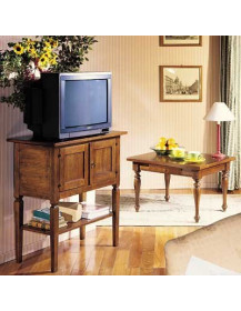 Tavolino porta-tv  noce / bianco