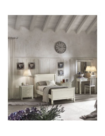 Letto bianco provenzale Shabby