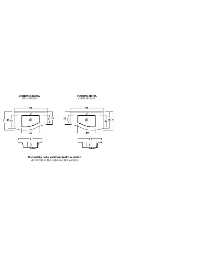 Monoblocco sospeso doppia profondità cm. 91 + specchio c/mensola e Led + pensili ( OPZIONALI )