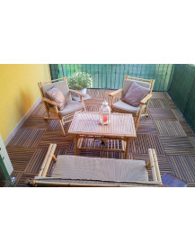 Quadrotto 30 x 30 Teak listelli lineari