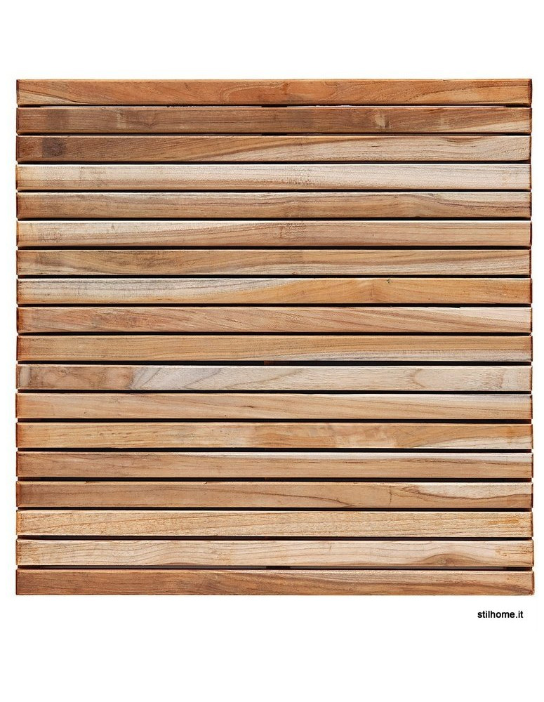 Piastrella in Teak 50 x 50 listellare