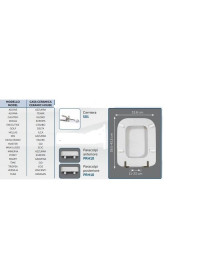Sedile  H.10 cm. aperto  forma VELARA   Ideal Standard ( compatibile Vedi Tabella )